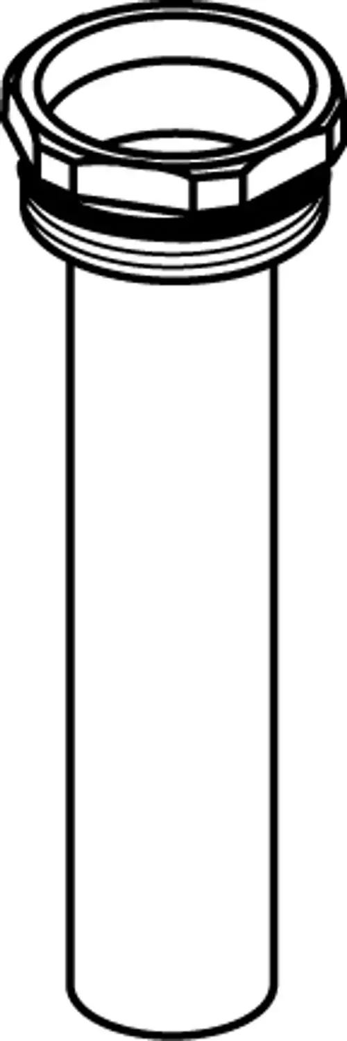 Umschaltwechselhülse von Ideal Standard, dargestellt in einer technischen Zeichnung. Das Produkt hat eine zylindrische Form und ein Gewinde am oberen Ende.
